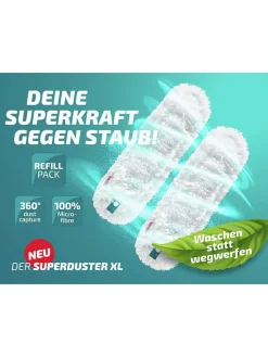 Leifheit Weitere Haushaltshelfer<2er-Set: Staubbezüge "Superduster XL" in Türkis/ Weiß