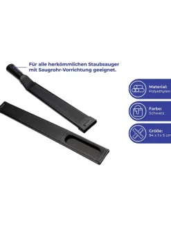 Wenko Putz- & Waschutensilien<2er-Set: Staubsauger-Aufsätze in Schwarz - (H)94 cm