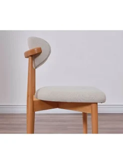 Evila Sitzmöbel<2er-Set: Stühle in Grau/ Hellbraun - (B)44 cm - (H)81 cm