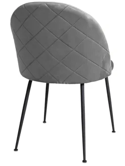 House Nordic Sitzmöbel<2er-Set: Stühle in Grau/ Schwarz - (B)52 x (H)78 x (T)51 cm