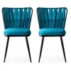 Scandinavia Concept Sitzmöbel<2er-Set: Stühle in Türkis - (B)43 x (H)82 x (T)43 cm