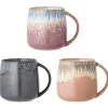 Bloomingville Gedeckter Tisch<3er-Set: Tassen "Cloe" in Bunt - (H)10 x Ø 9,5 cm
