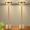 ZMH Tischleuchten<2er-Set Tischleuchte LED in gold Akku Kabellos Touch Dimmbar H 31.5cm