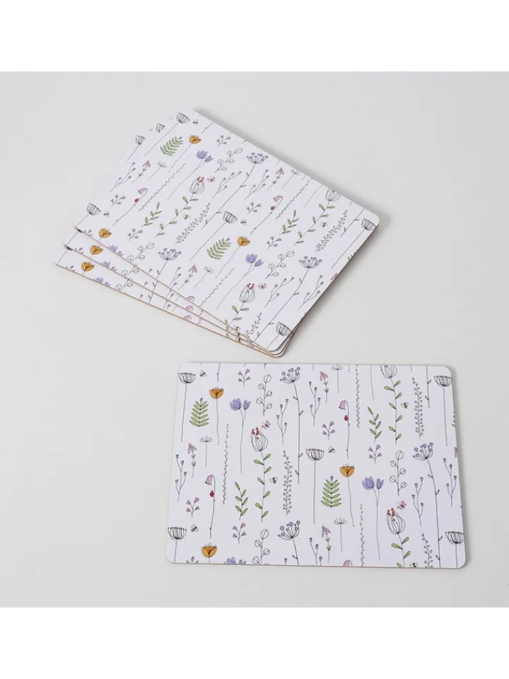 Boltze Tisch- & Küchentextilien<4er-Set: Tischset "Kamilla" in Weiß/ Bunt - (L)30 x (B)40 cm