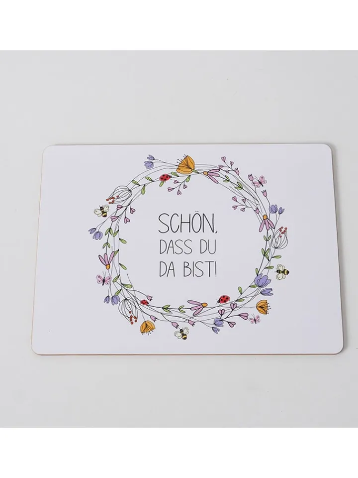 Boltze Tisch- & Küchentextilien<4er-Set: Tischset "Kamilla" in Weiß/ Bunt - (L)30 x (B)40 cm