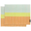 Remember Tisch- & Küchentextilien<2er-Set: Tischsets "Ben" in Hellblau/ Hellgrün/ Orange - (L)43,5 x (B)32 cm