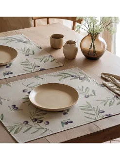 Mint Rugs Tisch- & Küchentextilien<2er-Set: Tischsets "Cartagena" in Creme/ Lila - (L)50 x (B)40 cm