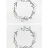 Butter Kings Tisch- & Küchentextilien<2er-Set: Tischsets "Christmas twigs" in Weiß/ Grün/ Grau - (L)35 x (B)45 cm