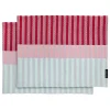 Remember Tisch- & Küchentextilien<2er-Set: Tischsets "Vivi" in Rot/ Rosa/ Mint - (L)43,5 x (B)32 cm