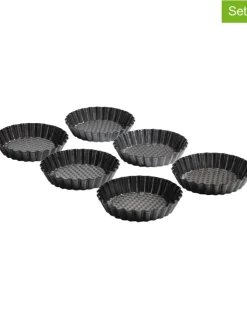 Kaiser Koch- & Backutensilien<6er-Set: Tortelettformen "Classic" in Anthrazit - Ø 10 cm