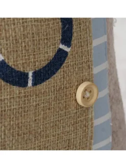 Boltze Tür- & Zugluftstopper<2er-Set: Türstopper "Baltic" in Beige/ Creme/ Blau - (B)9 x (H)30 cm