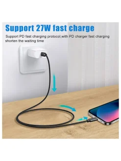 SmartCase Technikzubehör<3er-Set: USB-C-Lightning-Kabel in Schwarz - (L)1 m