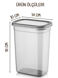 Violeta Home Aufbewahren & Servieren<6er-Set: Vorratsbehälter in Anthrazit - 1,5 l