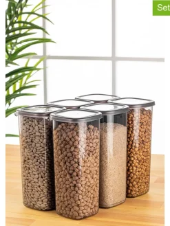 Violeta Home Aufbewahren & Servieren<6er-Set: Vorratsbehälter in Anthrazit - 1,75 l