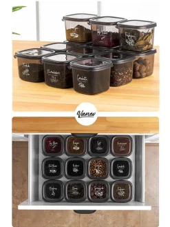 Violeta Home Aufbewahren & Servieren<6er-Set: Vorratsbehälter in Anthrazit - 1,75 l