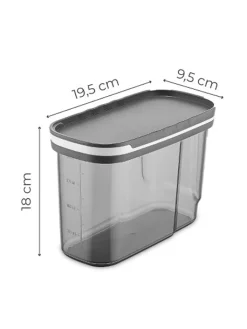 Violeta Home Aufbewahren & Servieren<2er-Set: Vorratsbehälter in Grau - 1,8 l
