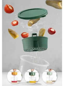Violeta Home Aufbewahren & Servieren<6er-Set: Vorratsbehälter in Orange/ Grün/ Hellblau - 650 ml