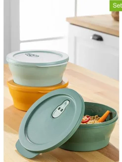 Violeta Home Aufbewahren & Servieren<3er-Set: Vorratsdosen in Orange/ Grün/ Hellblau - (B)18,5 x (H)20 x (T)8 cm