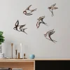 ABERTO DESIGN Wanddekoration<5er-Set: Wanddekore "Birds - 2"