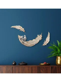 ABERTO DESIGN Wanddekoration<3er-Set: Wanddekore in Beige