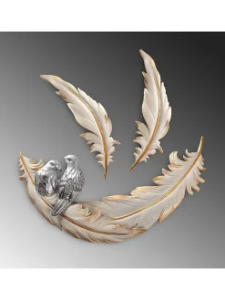 ABERTO DESIGN Wanddekoration<3er-Set: Wanddekore in Beige