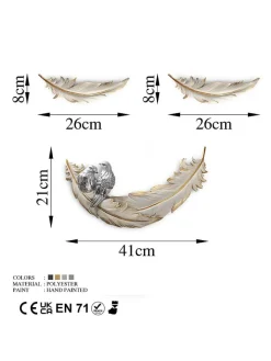 ABERTO DESIGN Wanddekoration<3er-Set: Wanddekore in Beige
