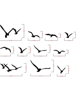 ABERTO DESIGN Wanddekoration<11er-Set: Wanddekore "Migration"