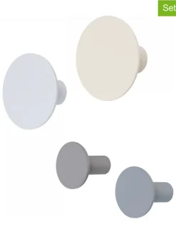 Blomus Regale & Schränke|Garderoben<4er-Set: Wandhaken "Ponto" in Creme/ Weiß/ Grau
