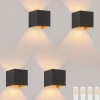 ZMH Wandleuchten<4er-Set Wandleuchte LED 1-flammige G9 in schwarzgold 3000K warmweiß IP65