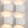 ZMH Wandleuchten<4er-Set Wandleuchte LED 5W in weiß modern 3000K warmweiß IP65