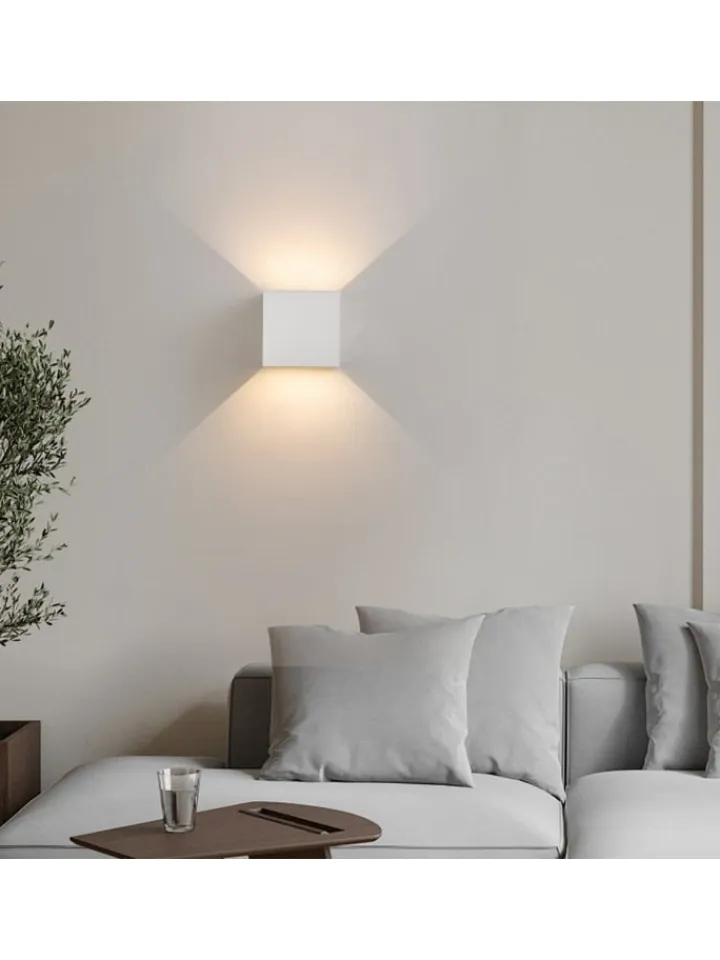ZMH Wandleuchten<4er-Set Wandleuchte LED 5W in weiß modern 3000K warmweiß IP65