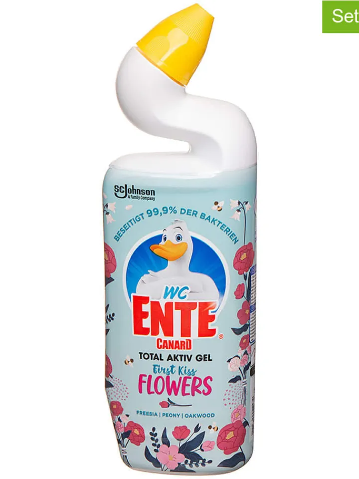 WC Ente Putz- & Waschutensilien<6er-Set: WC-Aktivgel "First Kiss Flower", je 750 ml