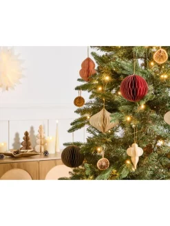 Beliani Künstliche Weihnachtsbäume<20er-Set Weihnachtsbaumkugeln STORA in Bunt