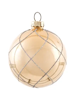 Beliani Künstliche Weihnachtsbäume<35er-Set Weihnachtsbaumkugeln BLING in Gold/Silber/Transparent