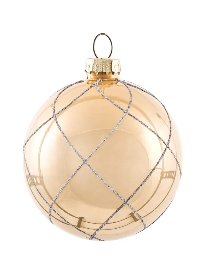Beliani Künstliche Weihnachtsbäume<35er-Set Weihnachtsbaumkugeln BLING in Gold/Silber/Transparent