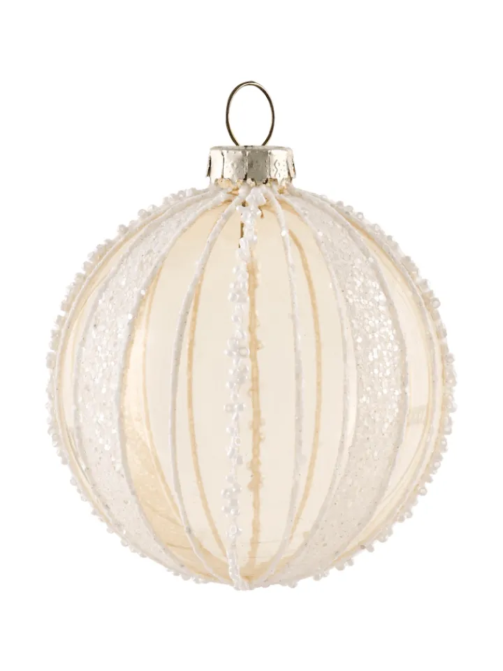 Beliani Künstliche Weihnachtsbäume<35er-Set Weihnachtsbaumkugeln BLING in Gold/Silber/Transparent