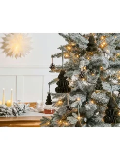 Beliani Künstliche Weihnachtsbäume<19er-Set Weihnachtsbaumkugeln ORKLA in Grün
