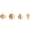 Beliani Künstliche Weihnachtsbäume<20er-Set Weihnachtsbaumkugeln JOLSTRA in Beige