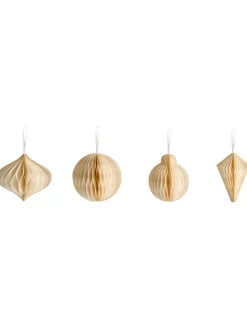 Beliani Künstliche Weihnachtsbäume<20er-Set Weihnachtsbaumkugeln JOLSTRA in Beige