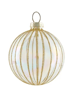 Beliani Künstliche Weihnachtsbäume<50er-Set Weihnachtsbaumkugeln SPARKLE in Rot/Gold