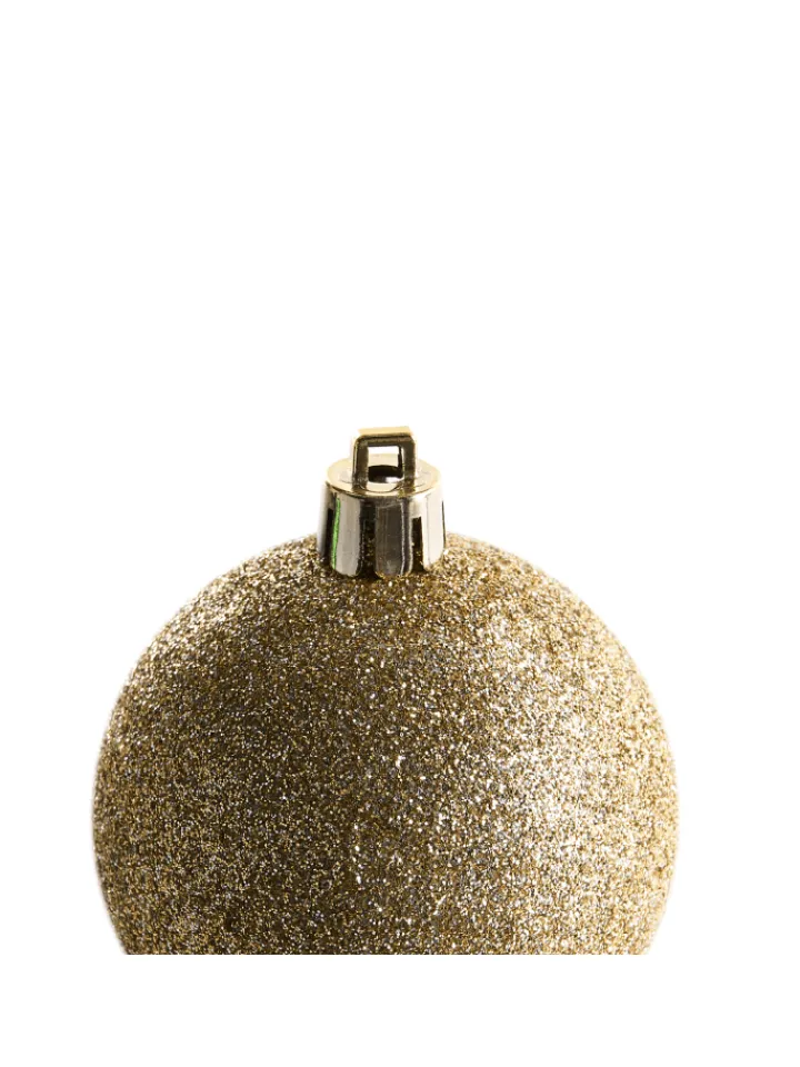 Beliani Künstliche Weihnachtsbäume<100er-Set Weihnachtsbaumkugeln VANERN in Bunt/Gold