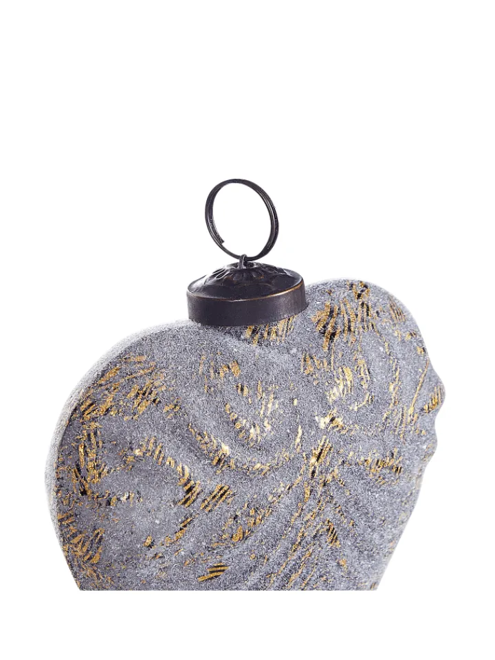 Beliani Künstliche Weihnachtsbäume<8er-Set Weihnachtsbaumkugeln FERIABLE in Grau/Gold/Silber