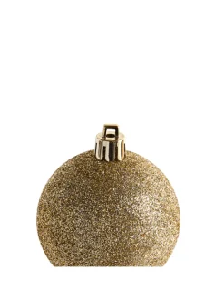 Beliani Künstliche Weihnachtsbäume<114er-Set Weihnachtsbaumkugeln GJENDE in Rosa/Gold