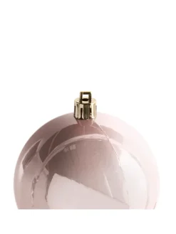 Beliani Künstliche Weihnachtsbäume<114er-Set Weihnachtsbaumkugeln GJENDE in Rosa/Gold