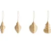 Beliani Künstliche Weihnachtsbäume<20er-Set Weihnachtsbaumkugeln ALTAELVA in Beige