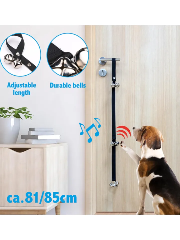 Edco Hunde<2er-Set: Welpen-Trainingsglocke in Schwarz - (L)85 cm