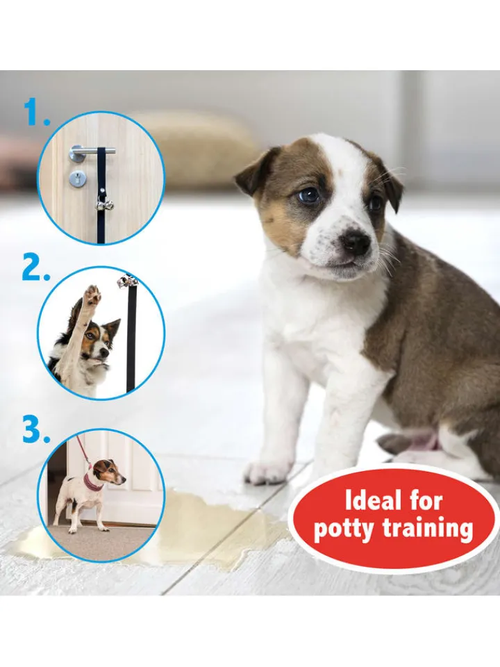 Edco Hunde<2er-Set: Welpen-Trainingsglocke in Schwarz - (L)85 cm