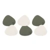 Björn Aufbewahren & Servieren<6er-Set: Wende-Untersetzer in Creme/ Grün - (L)13 x (B)11 cm