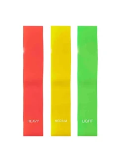 DAM Technik|Pflege & Gesundheit<3er-Set: Widerstandsbänder in Ror/ Gelb/ Grün - (L)30 cm