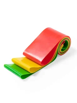 DAM Technik|Pflege & Gesundheit<3er-Set: Widerstandsbänder in Ror/ Gelb/ Grün - (L)30 cm